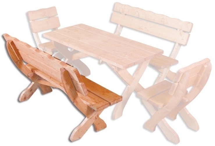 Zahradní lavice MO105 (Barva dřeva: surové dřevo)