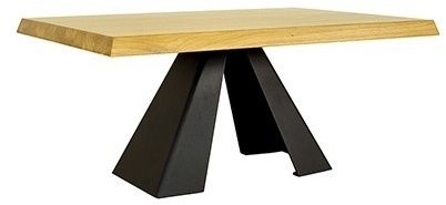 Konferenční stůl ST371 Š100, H70 masiv (Barva dřeva: Kakao, Barva nožiček: Černá Matná)