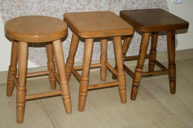 Buková stolička o výšce 45 cm (Barva dřeva: Dub)