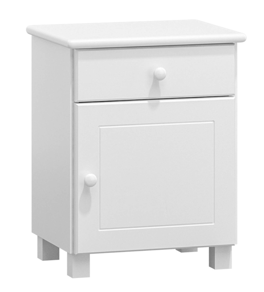 Noční stolek MEGA (Barva dřeva: Bílá)