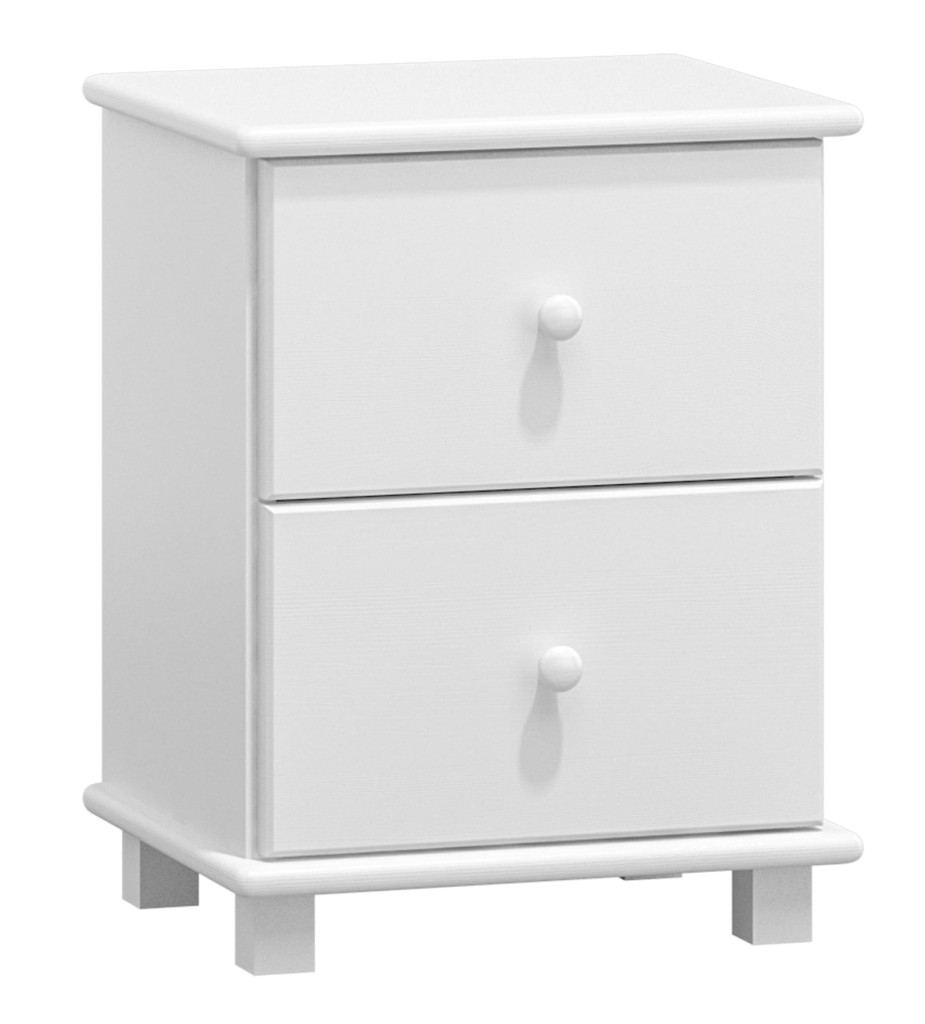Noční stolek S4 hl. 42 cm (Barva dřeva: Bílá)
