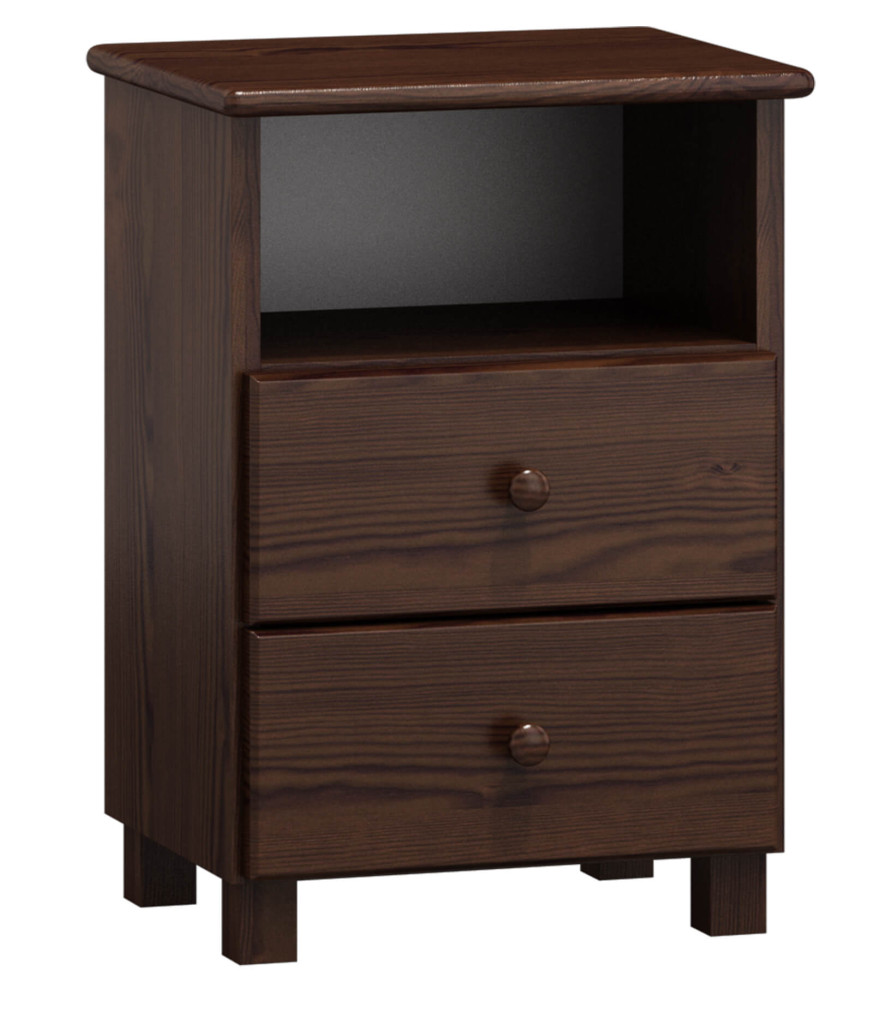 Noční stolek Tina S2 (Barva dřeva: Ořech)