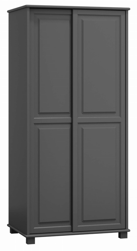 Šatní skříň z masivu 2D nr6 s90 posuvné dveře (Barva dřeva: Šedá)