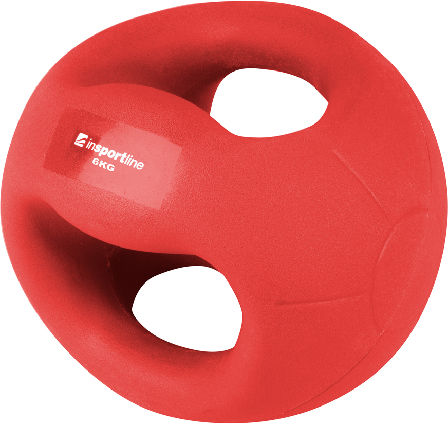 Medicineball s úchopy inSPORTline Grab Me 6 kg