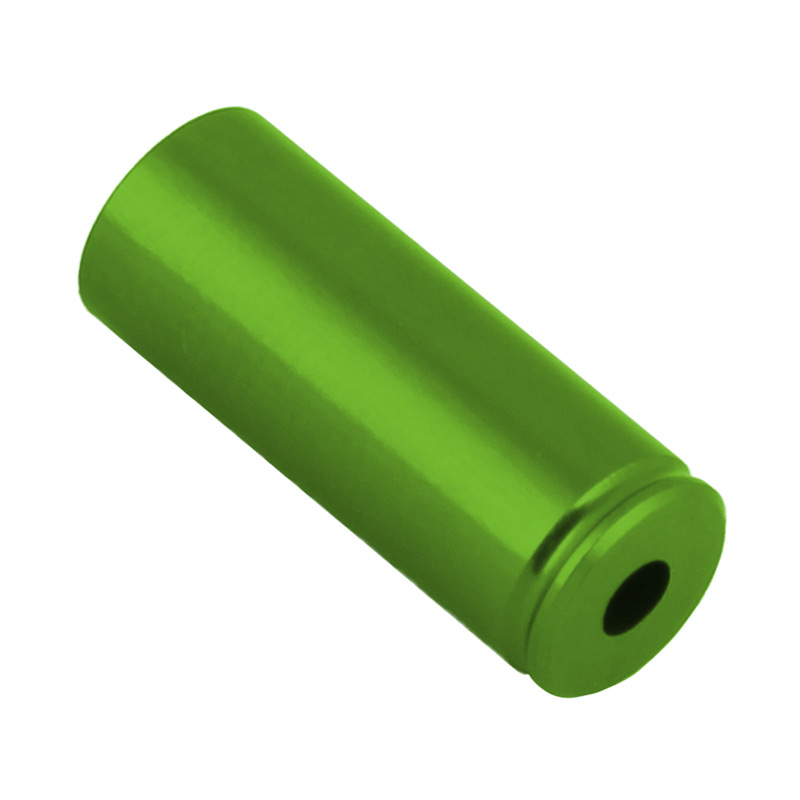Koncovka bowdenu 5 mm CNC Al zelená, sada 5 ks