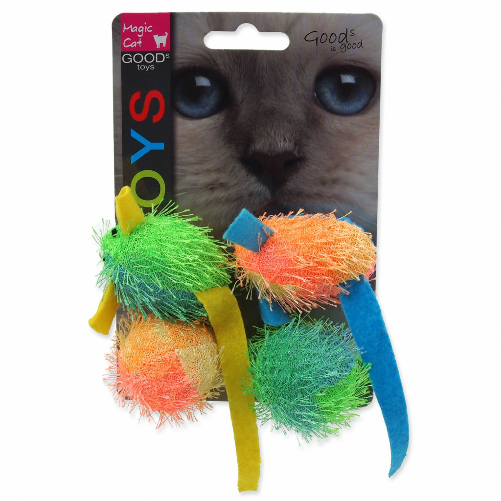 Hračka Magic Cat myš a koule s catnip 5cm 4ks