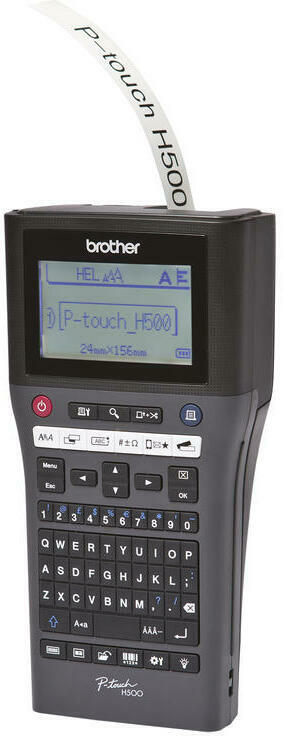 Tiskárna Brother samolepících štítků PT-H500, 24mm, TZE/STE/HGE/HSE, 6xAA, Li-ion, USB - 3 roky záruka po registraci
