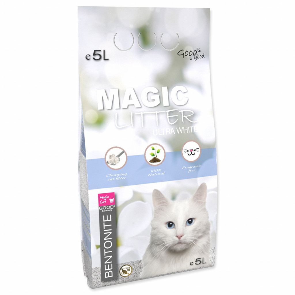 Kočkolit Magic Litter Bentonite Ultra White 5l/4,4kg