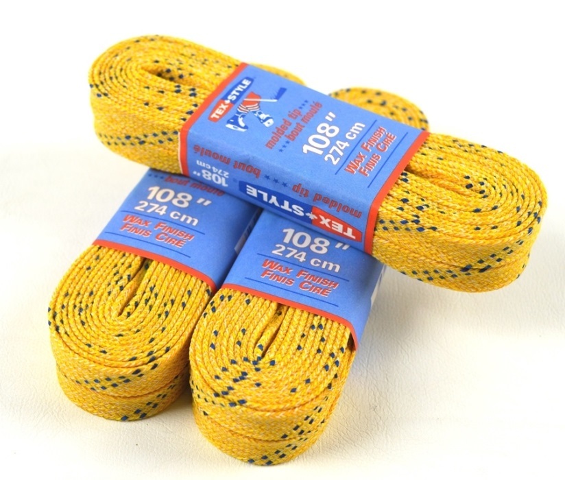 Voskované tkaničky Tex-Style 244 cm (Varianta: 96" (244cm), Barva: Žlutá)