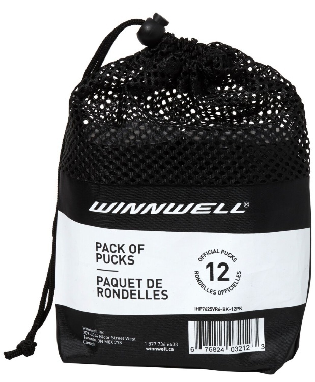 Hokejový puk Winnwell černý oficiální (6ks) (Barva: Černá)