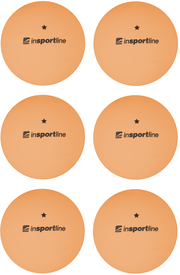 Pingpongové míčky inSPORTline Elisenda S1 6ks (Barva: oranžová)