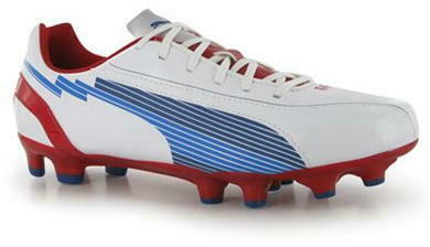 Puma - evoSpeed 5 FG Mens Football Boots – White/Limoges - 7