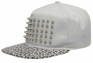 Golddigga - Studded Snapback Cap Ladies – White - akce