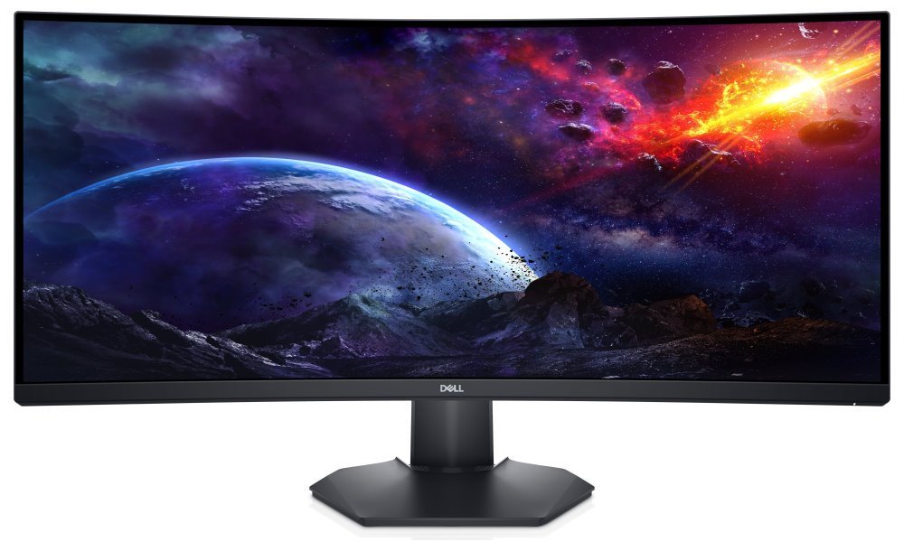 Monitor Dell S3422DWG 34 3440x1440 144Hz, prohnutý,1ms, HDMI, DP, USB, Repro, 3Y NBD
