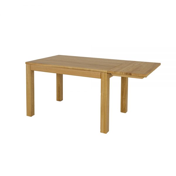 Jídelní rozkládací stůl ST302, 120x(75/77)x80, dub (Výška: 77, Délka: 80, Deska stolu: 4, Křídlo: 2 křídla 90 cm, Barva dřeva: Kakao, Hrana stolu: S5)
