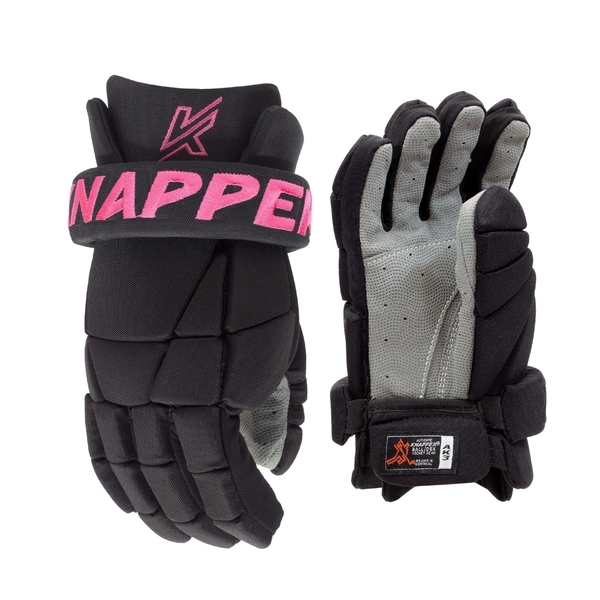 Dámské hokejbalové rukavice Knapper AK3 SR (Varianta: Senior, Barva: Černá-Růžová)