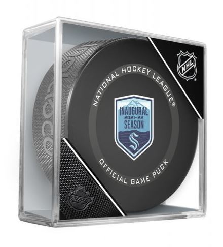 Fanouškovský puk NHL Inaugural 2021-2022 Season Team Game Puck (Tým: Seattle Kraken)