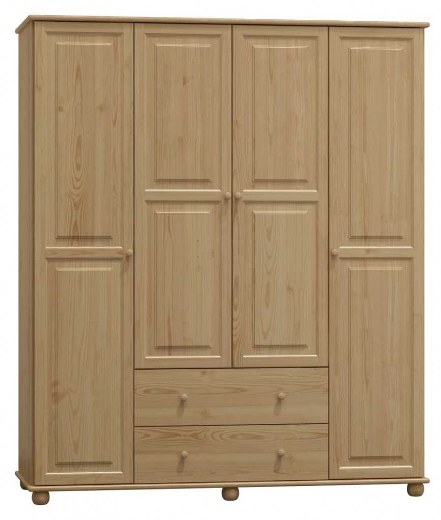 Šatní skříň 76 Klasik (Barva dřeva: bezbarvý lak, Šířka: 160 cm)