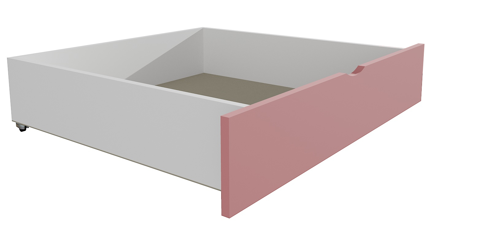 Zásuvka / šuplík masiv borovice / LTD - 1 kus / polovina délky postele (Barva dřeva: barva růžová, Délka: 180 cm, Varianta: bez přistýlky)