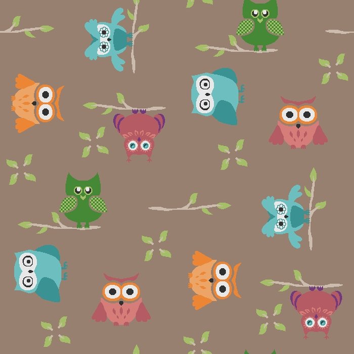 Dětský koberec Sovička SILK 5258 hnědá (Varianta: 1 m2 Sovička Silk 5258 S OBŠITÍM)