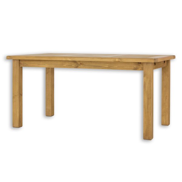 Jídelní stůl ST703, 200x76x100, borovice, vosk (Délka: 100, Struktura desky: Lité lamely, Barva dřeva: Přírodní vosk)