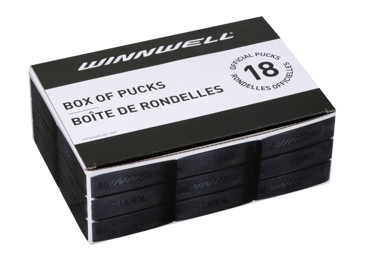 Hokejový puk Winnwell černý oficiální (18ks) BOX (Barva: Černá)
