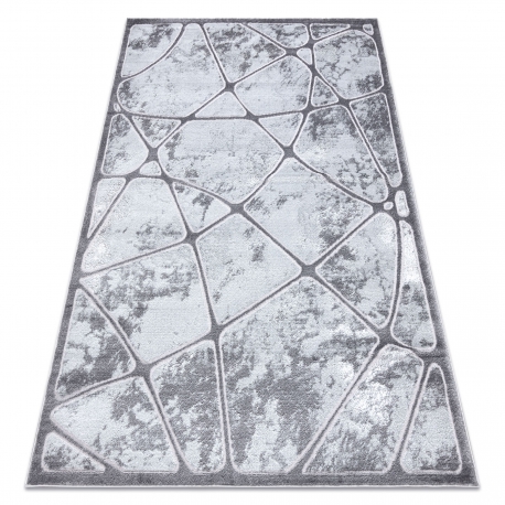 Moderní MEFE koberec B401 - Strukturální, dvě úrovně rouna tmavo-šedý (Velikost: 280x370 cm)