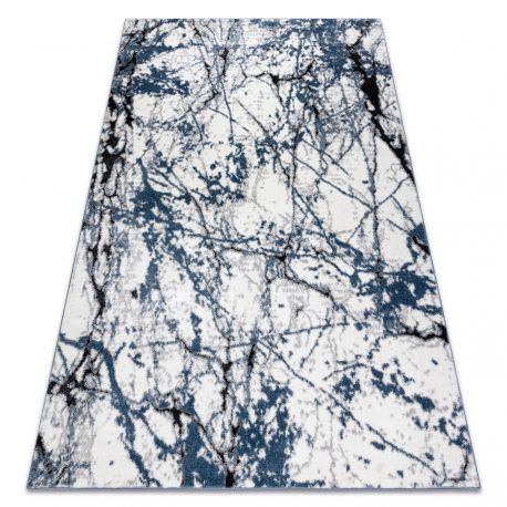 Moderní koberec COZY 8871 Marble, Mramor - Strukturální, dvě úrovně rouna, modrý (Velikost: 140x190 cm)