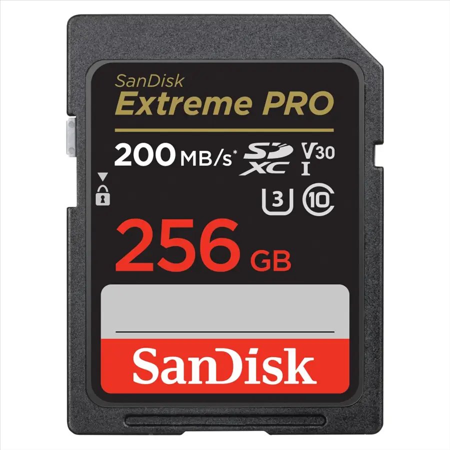 Paměťová karta Sandisk Extreme PRO 256GB SDXC 200MB/s / 140MB/s, UHS-I, Class 10, U3, V30