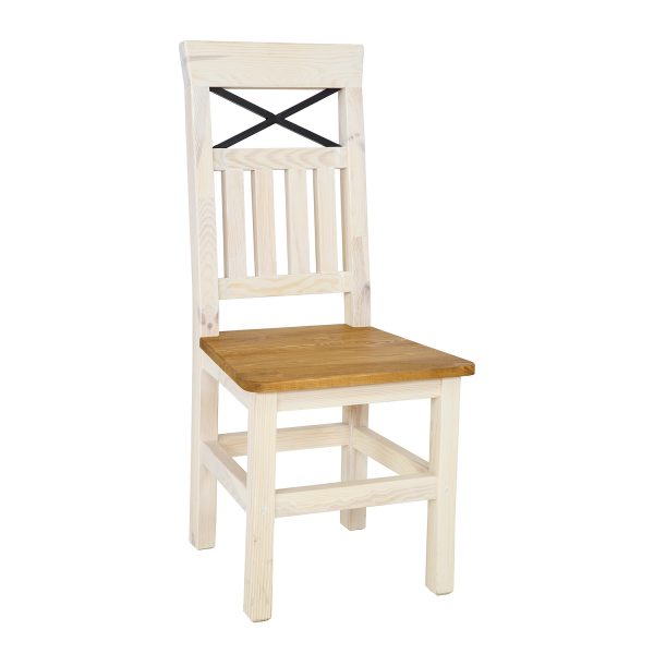 Borovicová židle KT717, šířka: š46, výška: š105, hloubka: g51, sada 5 ks (Barva dřeva: Světlý vosk)