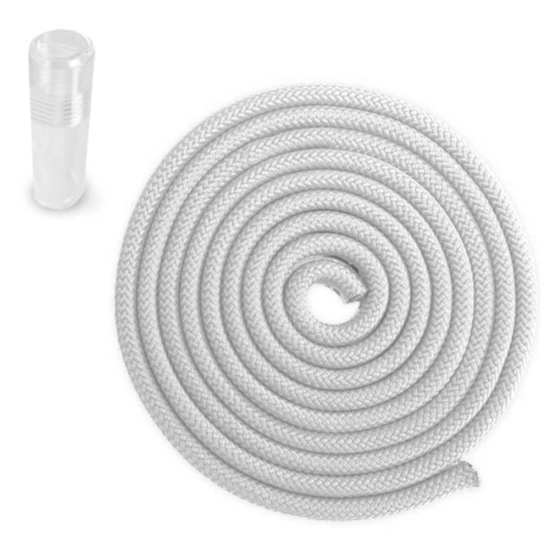 Gymnastické bavlněné švihadlo Sedco 3m - PVC Tuba (bílá)