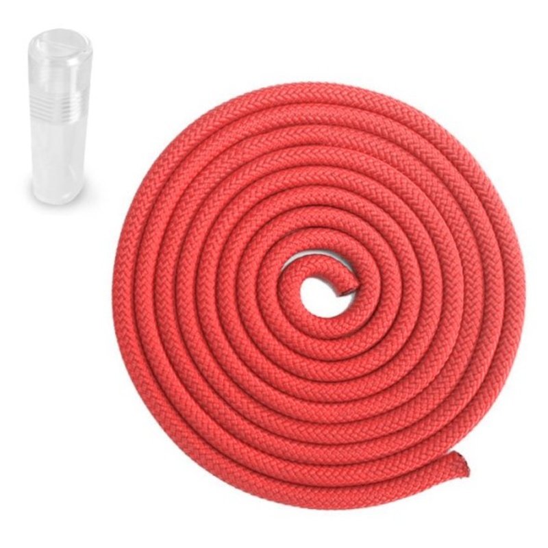 Gymnastické bavlněné švihadlo Sedco 3m - PVC Tuba (červená)