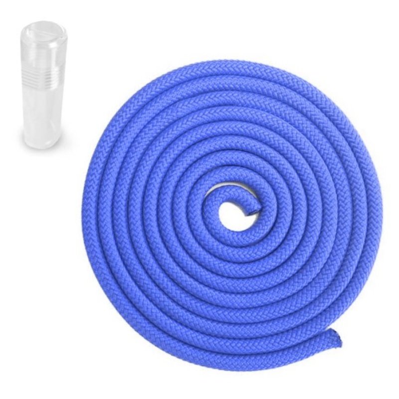 Gymnastické bavlněné švihadlo Sedco 3m - PVC Tuba (modrá)