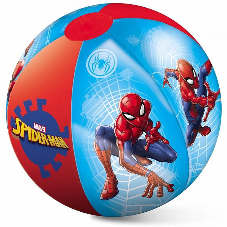 Nafukovací MONDO plážový míč SPIDERMAN 50 cm (červená/modrá)