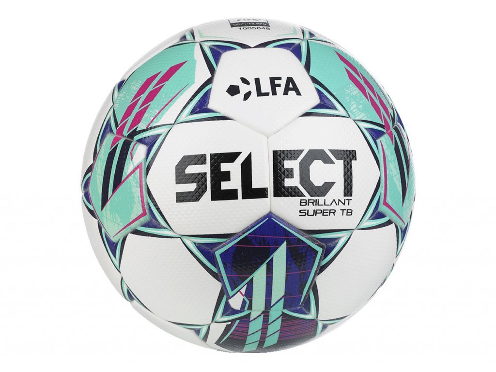Fotbalový míč Select FB Brillant Super TB CZ Fortuna Liga 2023/24 WHITE GREEN 1164 VEL.5 (bílá/modrá)