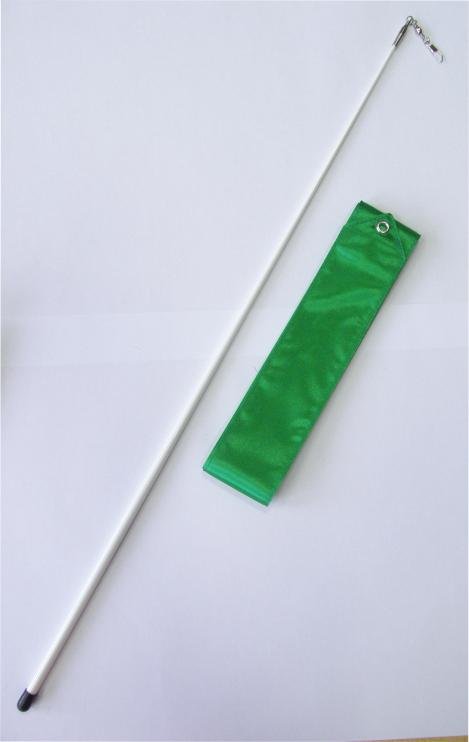Gymnastická stuha OFFICIAL FANTASIA + tyčka (Zelená)