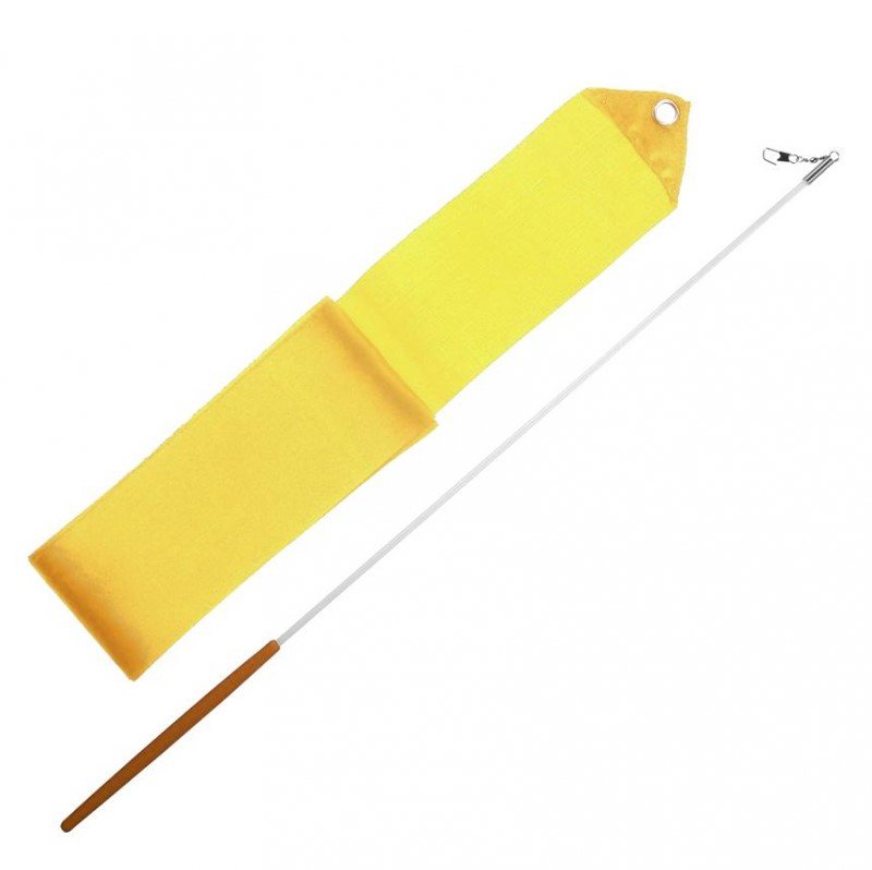 Gymnastická stuha + tyčka (žlutá)