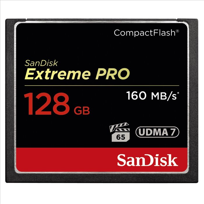 Paměťová karta Sandisk Extreme Pro CF 128 GB 160 MB/s VPG 65, UDMA 7