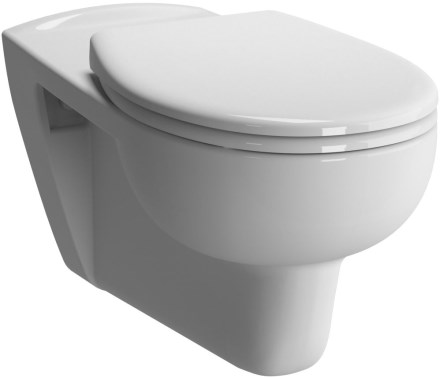 CONCEPT 100 závěsné WC 360x700mm, vodorovný odpad, prodloužené ploché splachování, bílá