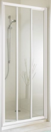 CONCEPT 70 dveře sprchové 800x1900mm, posuvné, 2 dílné, s pevným segementem, stříbrná matná/čiré sklo AP