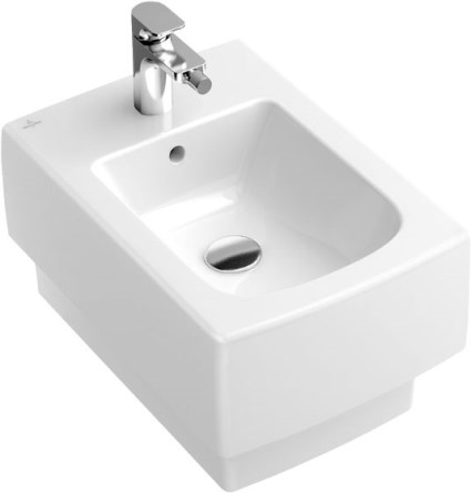 VILLEROY & BOCH MEMENTO závěsný bidet 375x560mm 1 otvorový, bílá Alpin CeramicPlus