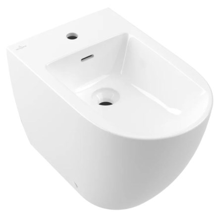 VILLEROY & BOCH SUBWAY 3.0 stojící bidet 375x595mm, s přepadem, otvor pro baterie, bílá Alpin