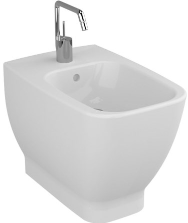 VITRA SHIFT stacionární bidet 360x540mm, 1 otvor pro baterii, bez bočních otvorů, bílá