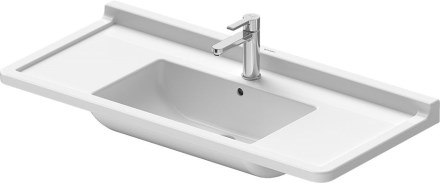 DURAVIT STARCK 3 umyvadlo 105 cm, s otvorem pro baterii a přepadem, WonderGliss