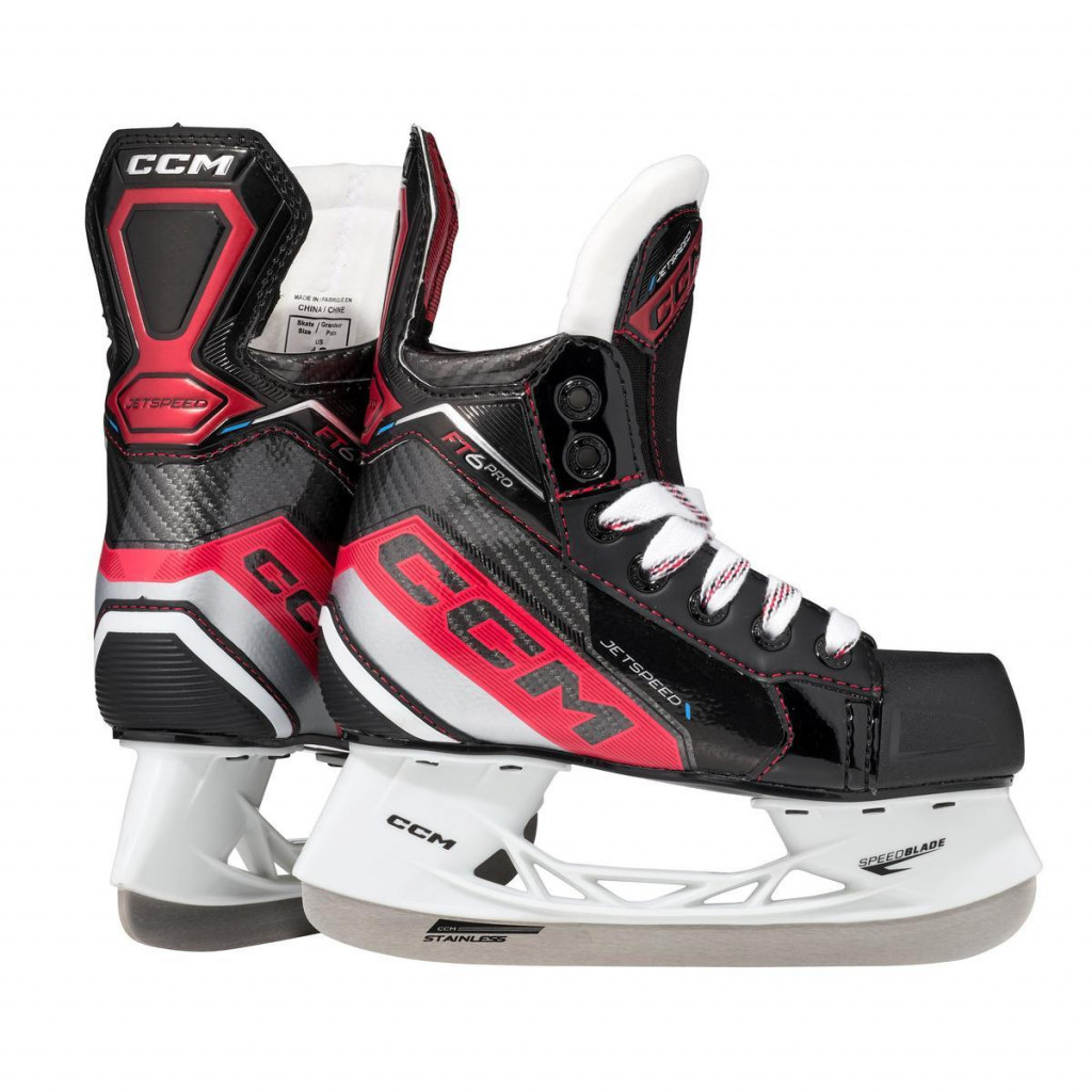 Brusle CCM Jetspeed FT6 Pro YTH (Varianta: Dětská, Velikost eur: 33, Velikost výrobce: Y13.5, Řada: Jetspeed, Šířka: R)