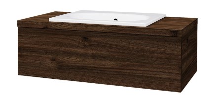 DŘEVOJAS COMO COM SZZ 100 skříňka pod umyvadlo 100x52x33,8 cm, 1 zásuvka, teak