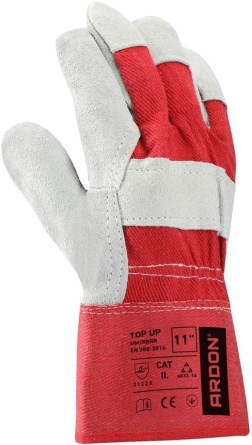 ARDON TOP UP pracovní rukavice vel. 11", s vyztuženou manžetou, šedá/červená