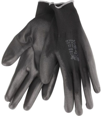 EXTOL PREMIUM rukavice 10“, polomáčené v PU, polyester/černá