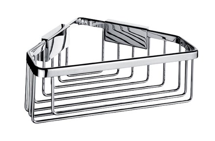 NIMCO KIBO rohová drátěná police, nástěnná, chrom