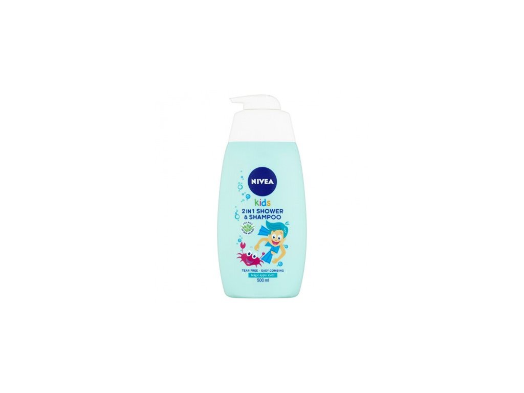 Nivea dětský sprchový gel a šampon 2 v 1 s jablečnou vůní 500 ml
